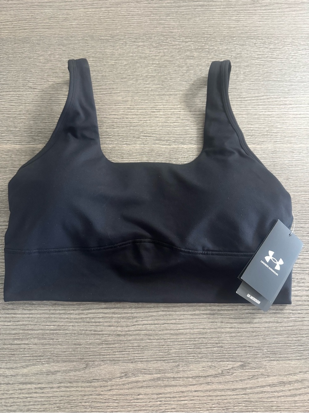 UnderArmour Women’s UA Meridian Fitted Crop Tank Sports Bra Black Size Large
